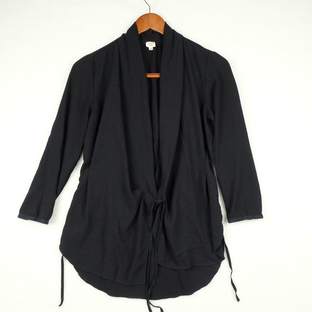 Wilred Womens Shirt Top XXS Black Open Tie Off Flowy Lightweight Stretch Staple